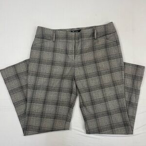 Gray Plaid Women's Trousers